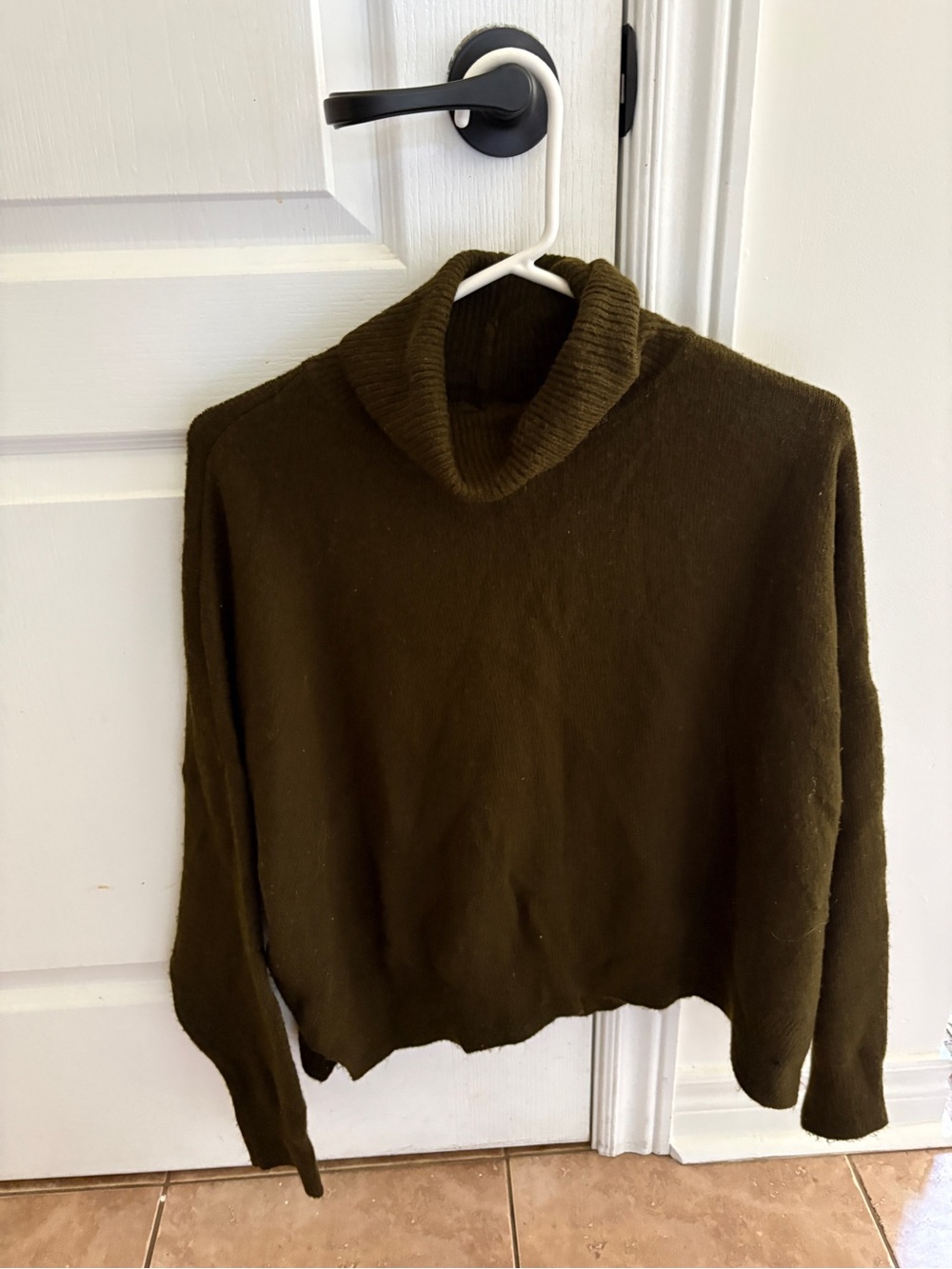 Topshop Olive Green Turtleneck Women's Sweater